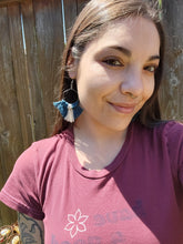 Load image into Gallery viewer, Silver Hexagon Earrings (multicolor)