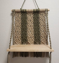 Load image into Gallery viewer, Hanging Wall Shelf Diamond Pattern