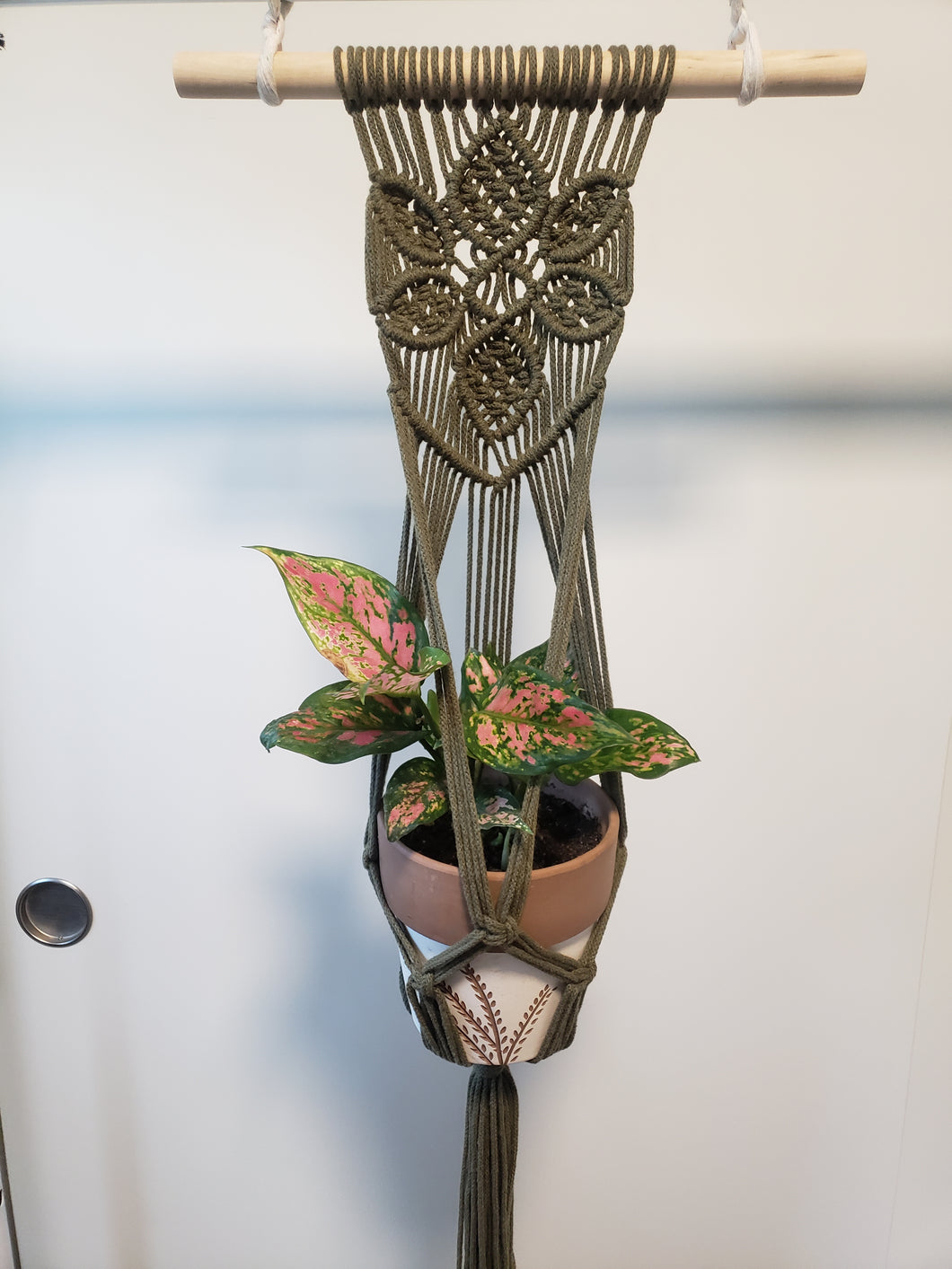Wall Hanging Planter Floral Pattern