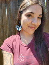 Load image into Gallery viewer, Silver Fan Earring (multicolor)
