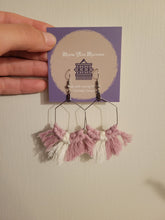 Load image into Gallery viewer, Silver Hexagon Earrings (multicolor)
