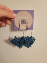Load image into Gallery viewer, Silver Hexagon Earrings (single color)
