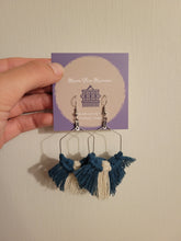 Load image into Gallery viewer, Silver Hexagon Earrings (multicolor)
